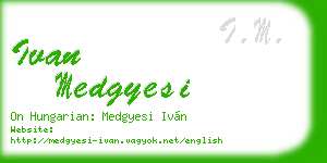 ivan medgyesi business card